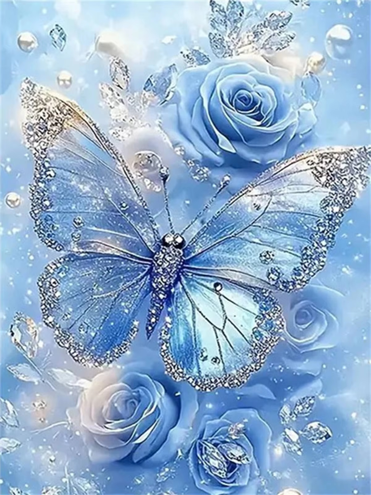 Luxury Bags Europe - 5D DIY Crystal Blue Rhinestone Butterfly