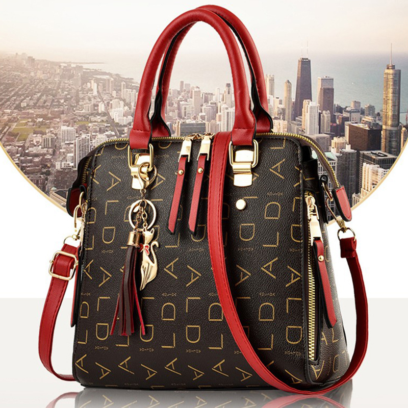 Xl Luxury Bags - Fashion English Letter Handbag Women PU