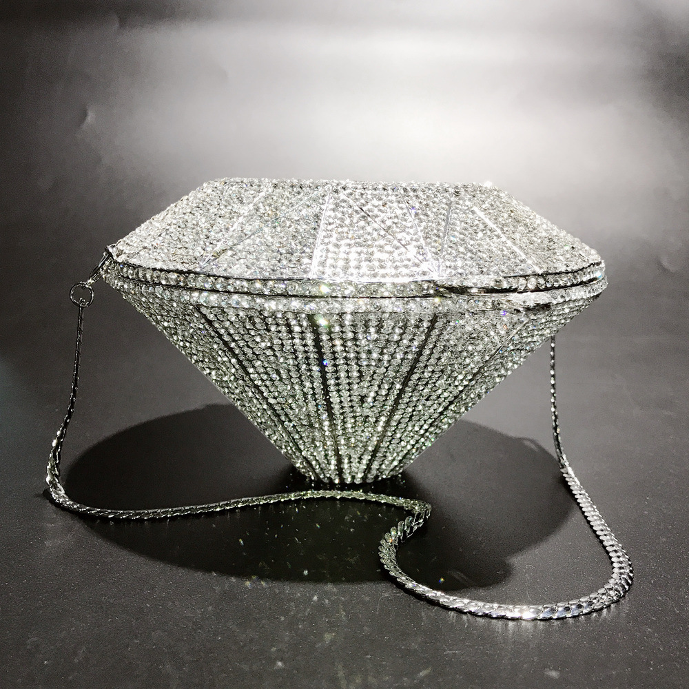 Luxury Bags On Sale - Three-Dimensional Diamond Shape Evening Bag full