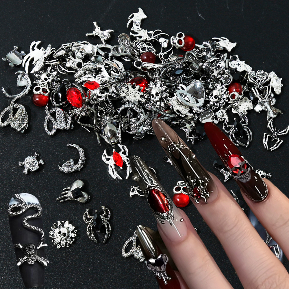 Luxury Bags Ph - 10/50pcs Darkness Metal Halloween Nail Charms