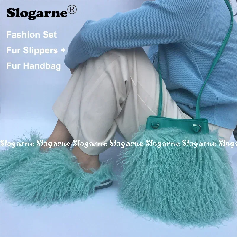 Luxury Bags In Sale - Hot Sale Spring Teddy Fur Slides