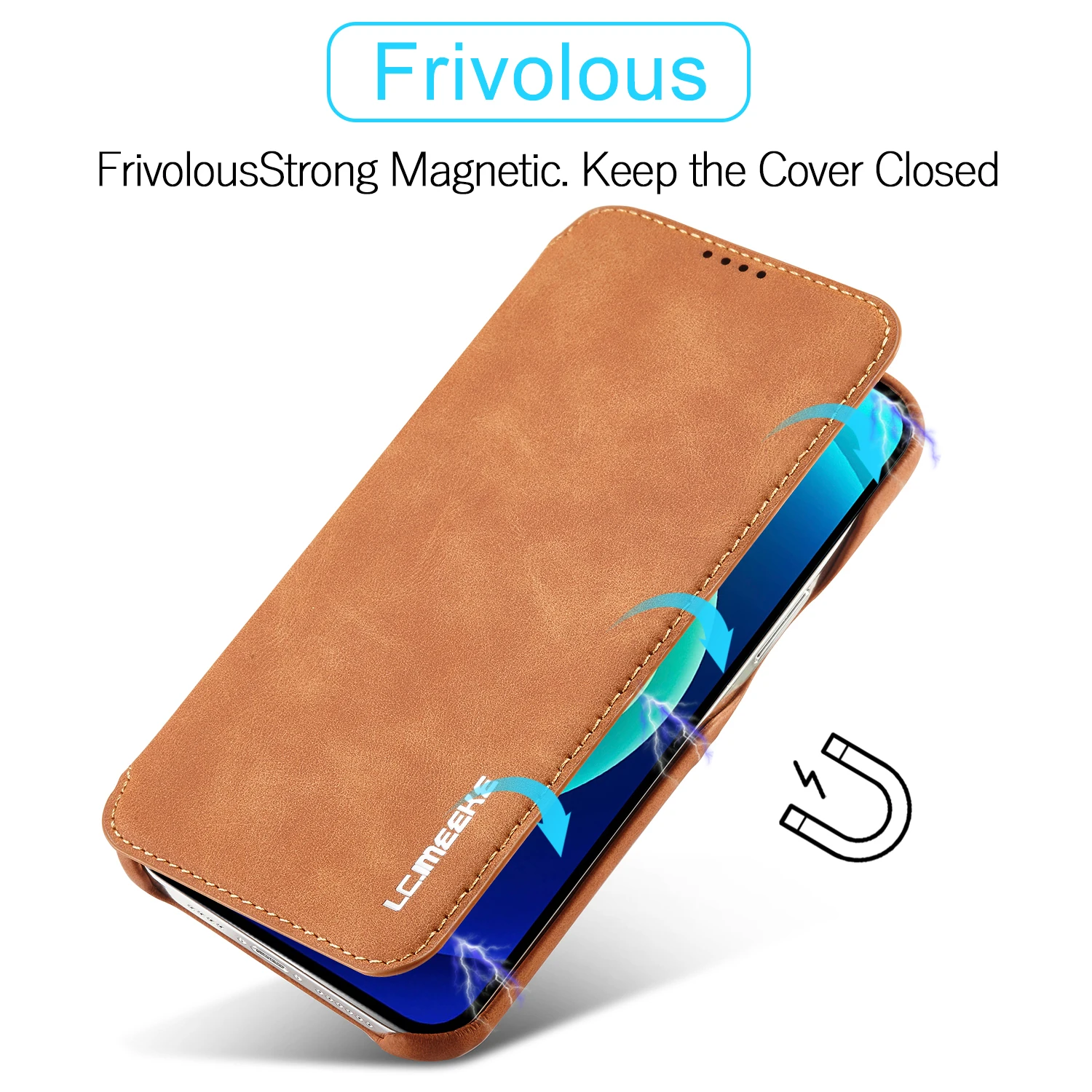 Leather Flip Wallet Magnetic C - Briefcase Leather Slim 评论和价格