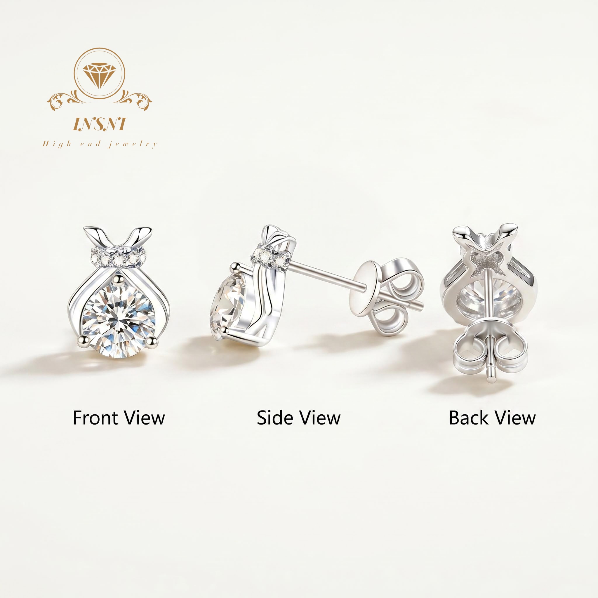 S925 Silver Moissanite Bow Luc - Luxury Bags That Are Affordable 评论和价格