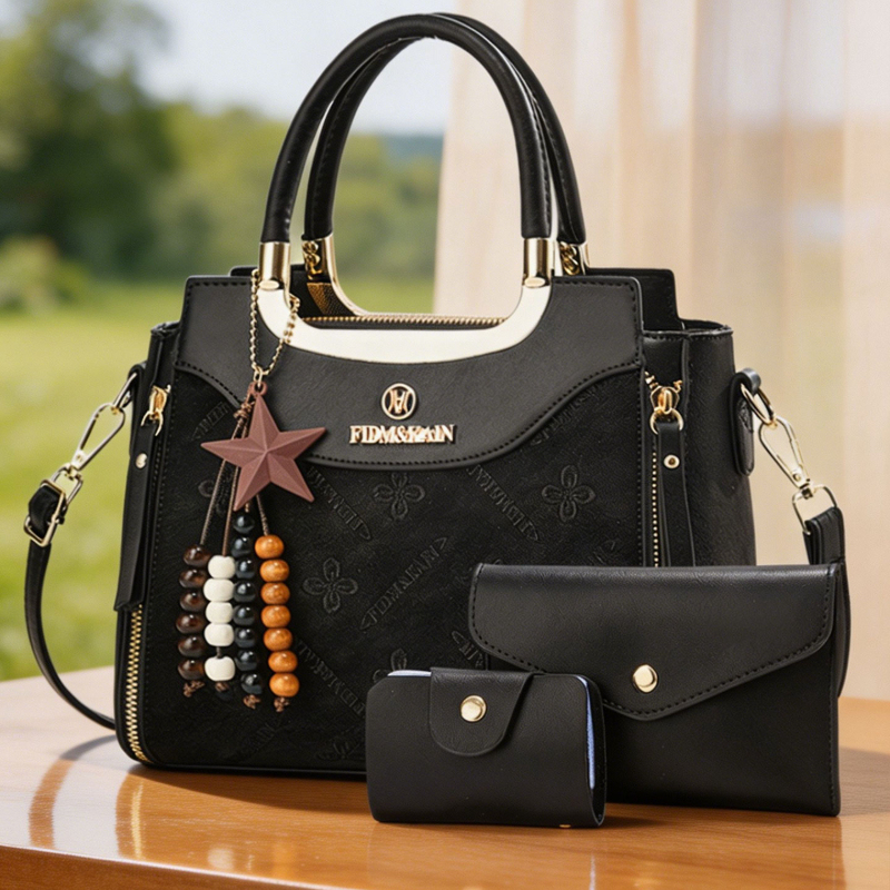 Stylish women's handbag, solid - Luxury Bags In 评论和价格
