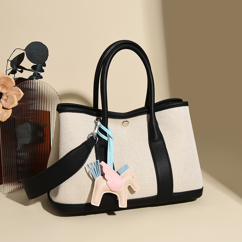 PU leather spliced color-block - Luxury Bags Hermes 评论和价格