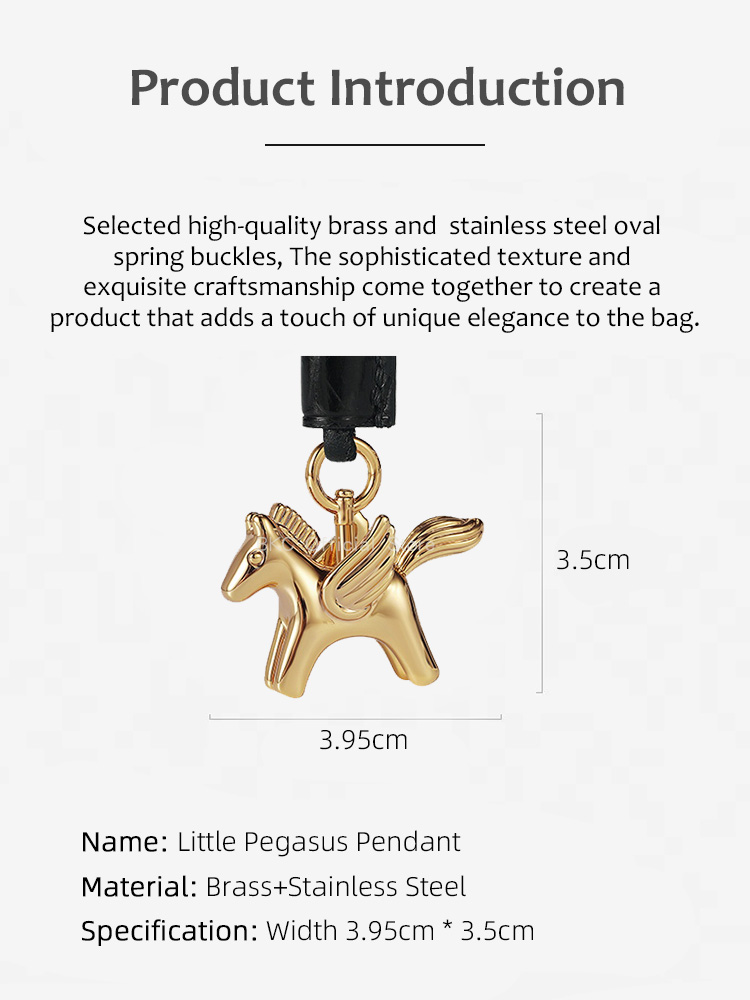 Luxury Brass Pegasus Bag Charm - Luxury Bags Hermes 评论和价格