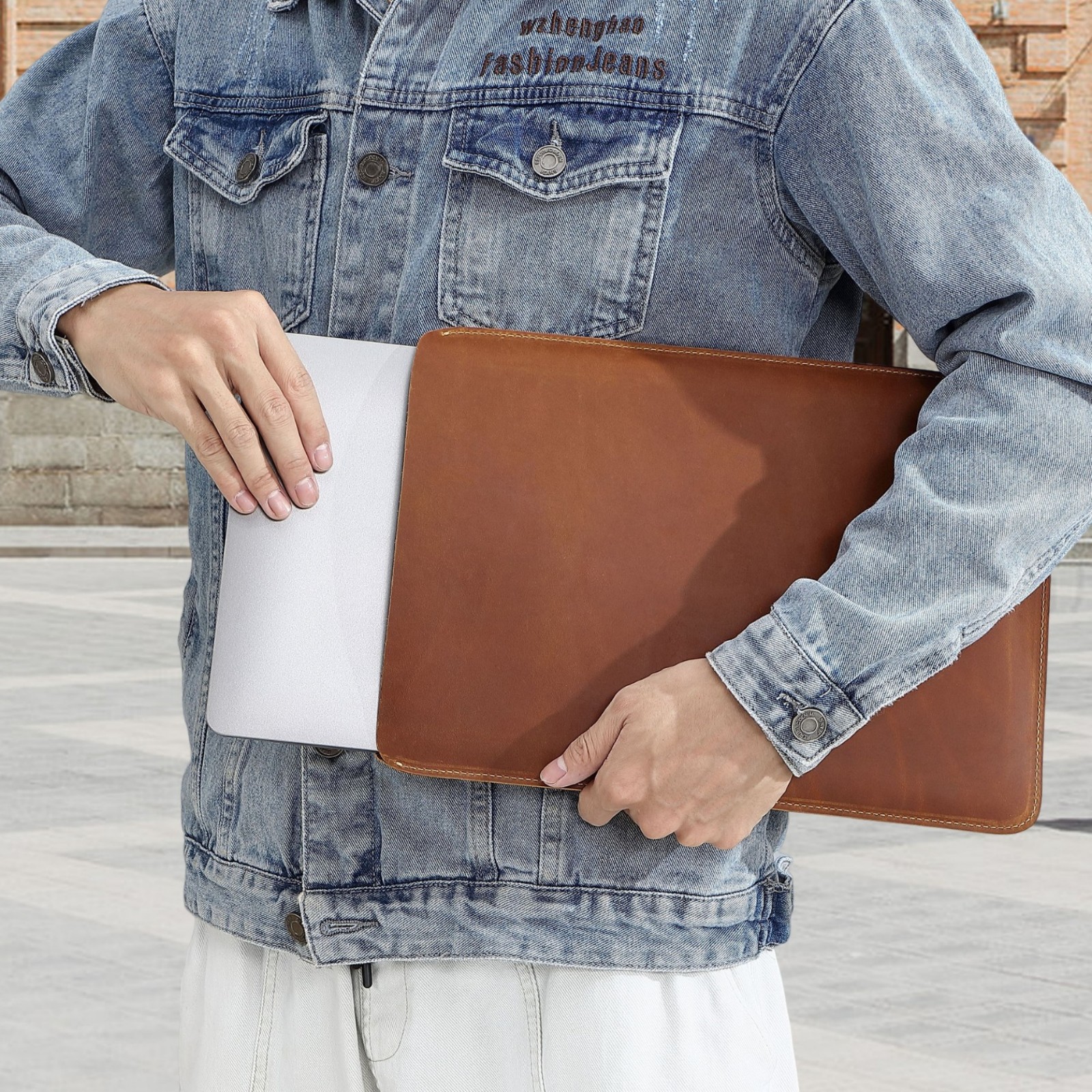 Genuine Leather Slim Laptop Sl - Briefcase Leather Slim 评论和价格