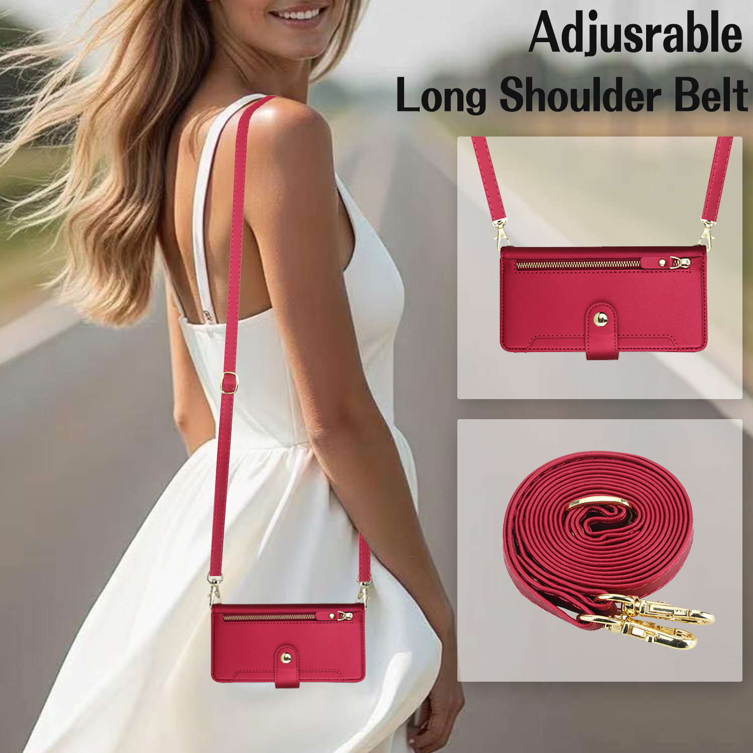 Crossbody Zipper Leather Walle - Luxury Bags In 评论和价格