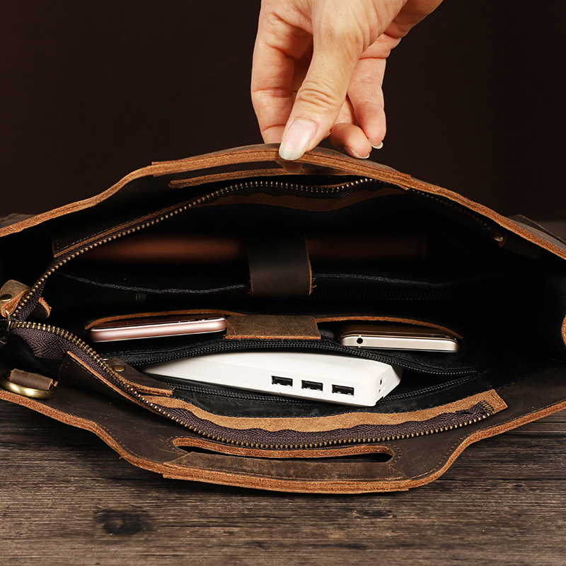 Newsbirds Thick Leather Black  - Briefcase Leather Slim 评论和价格
