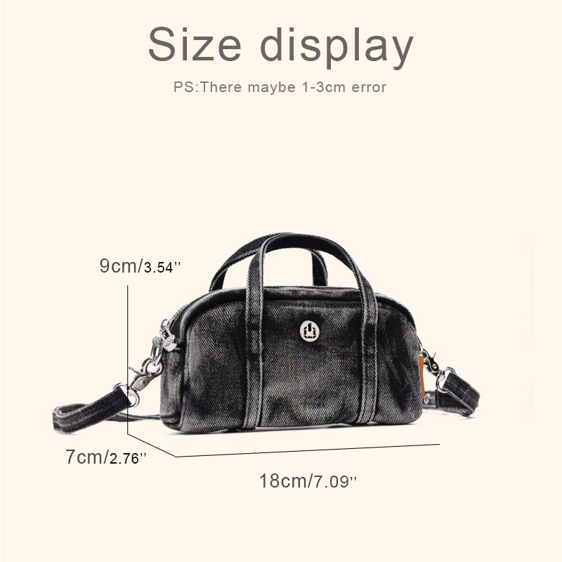 Korean Casual Mini Denim Box B - Luxury Bags Design 评论和价格