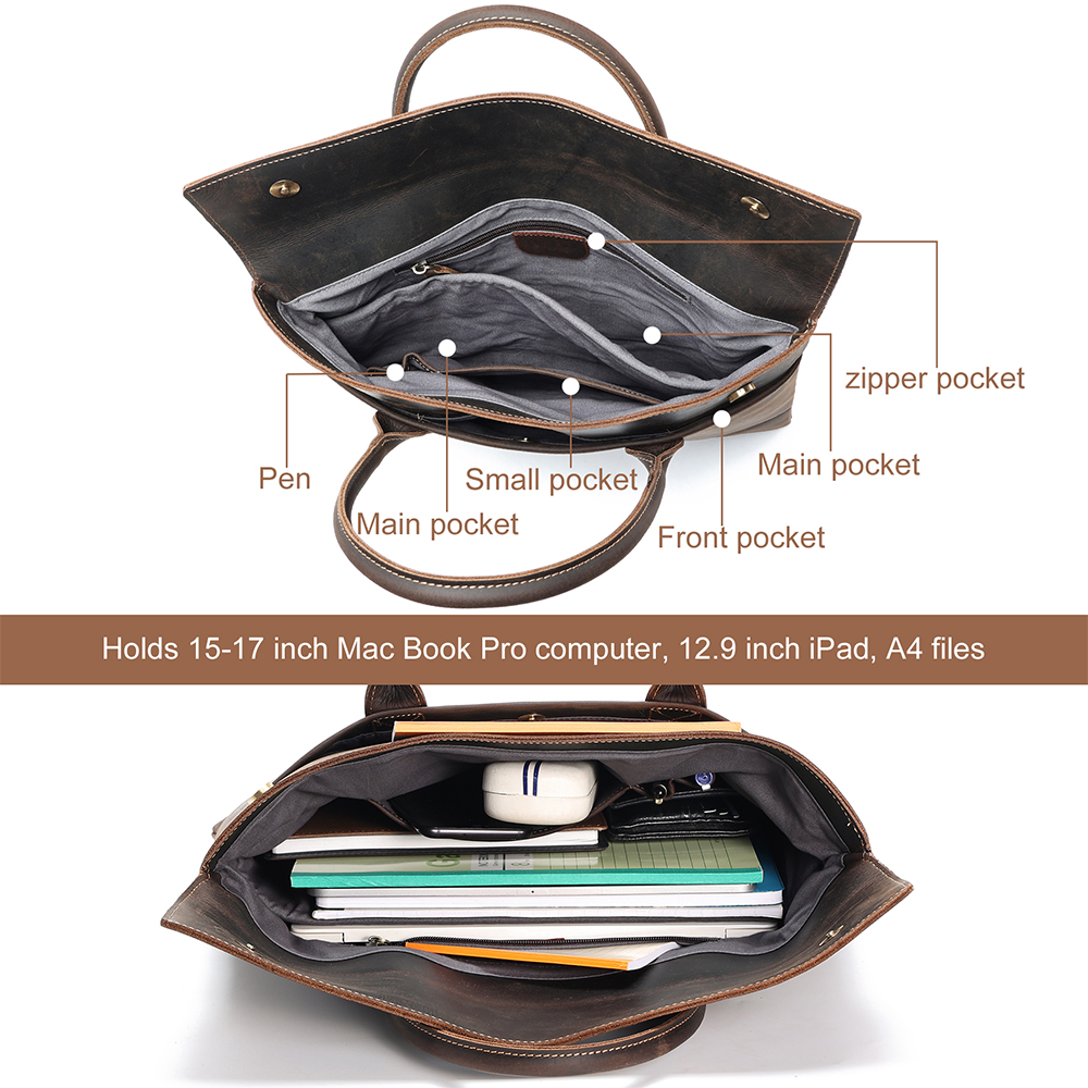 JOYIR Genuine Leather Vintage  - Briefcase Leather Slim 评论和价格