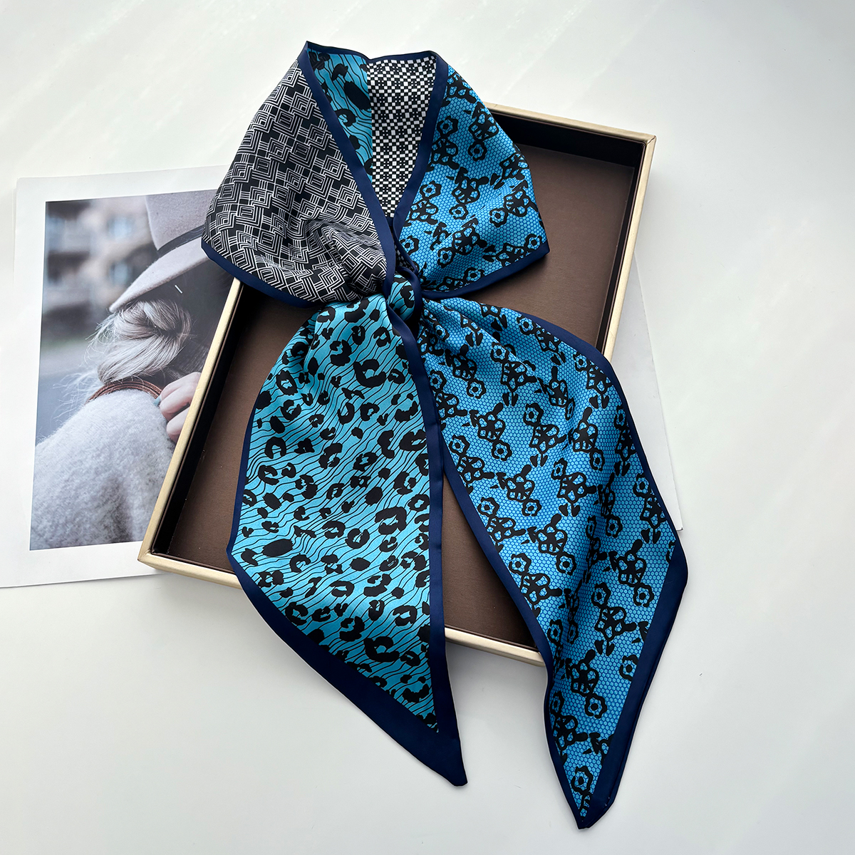 Leopard Printed Skinny Scarf F - Luxury Bags Design 评论和价格