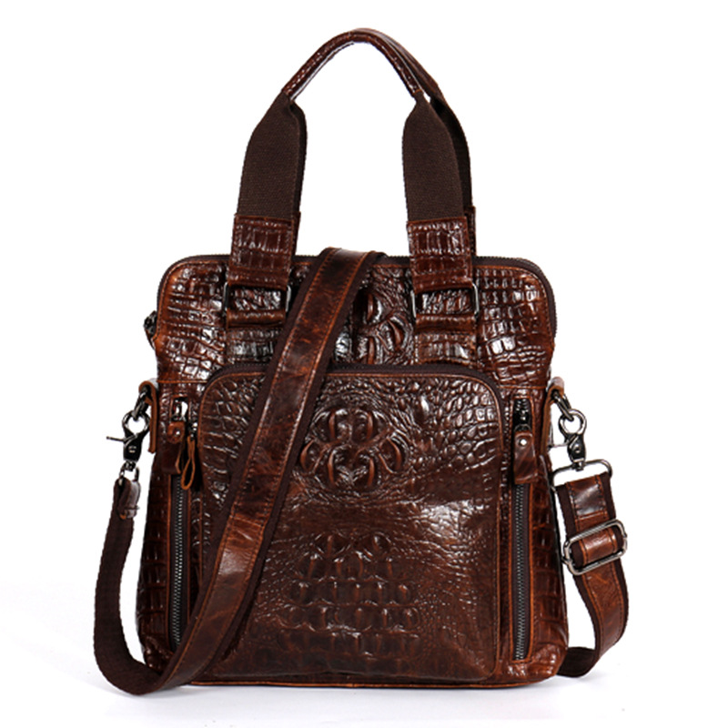 YETTIES Men's Slim Vertical La - Briefcase Leather Slim 评论和价格