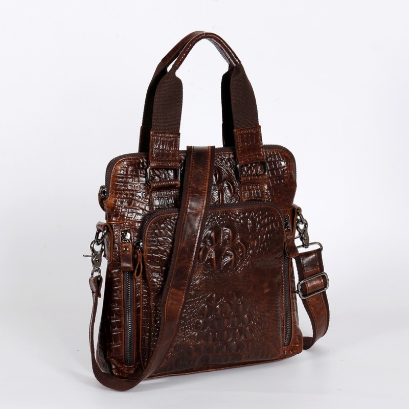 YETTIES Men's Slim Vertical La - Briefcase Leather Slim 评论和价格