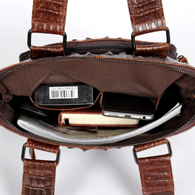 YETTIES Men's Slim Vertical La - Briefcase Leather Slim 评论和价格